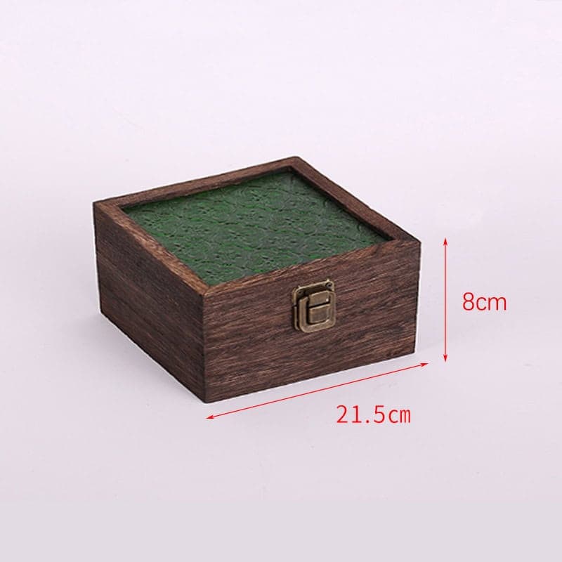 Begonia Flower Glass Hinged Lid Wooden Boxes 8