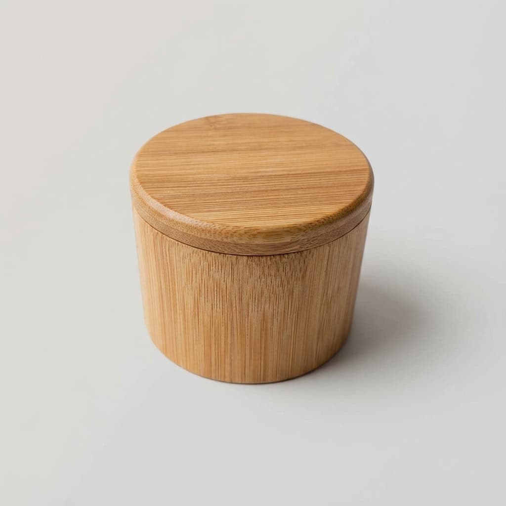 Wholesale Large Capacity Round Bamboo Seasoning Jar with Lid for Kitchen Spice Storage 4