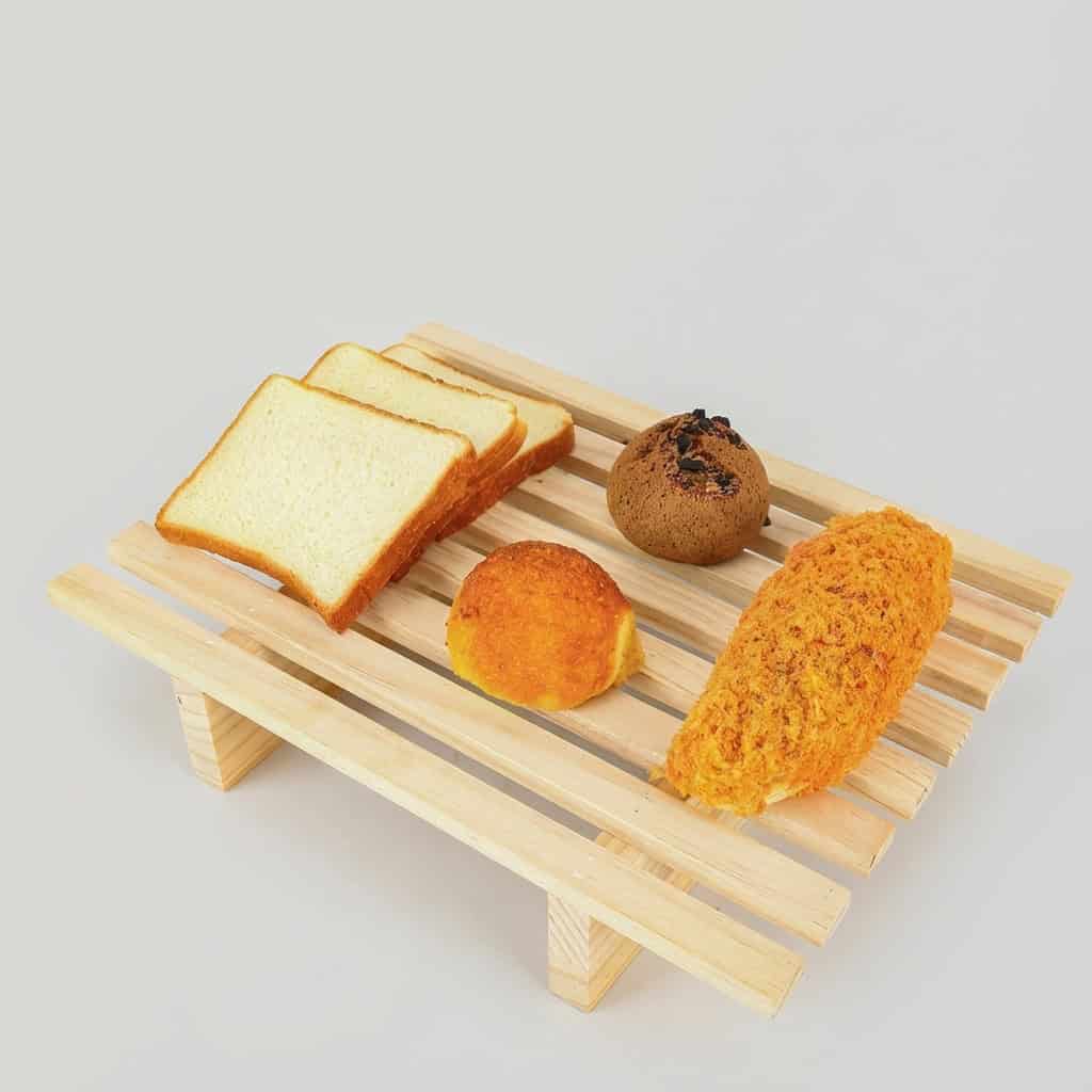 Pine Wood Bread Display Rack Tray for Bakery Pastry Cake Dessert Storage Wholesale 2