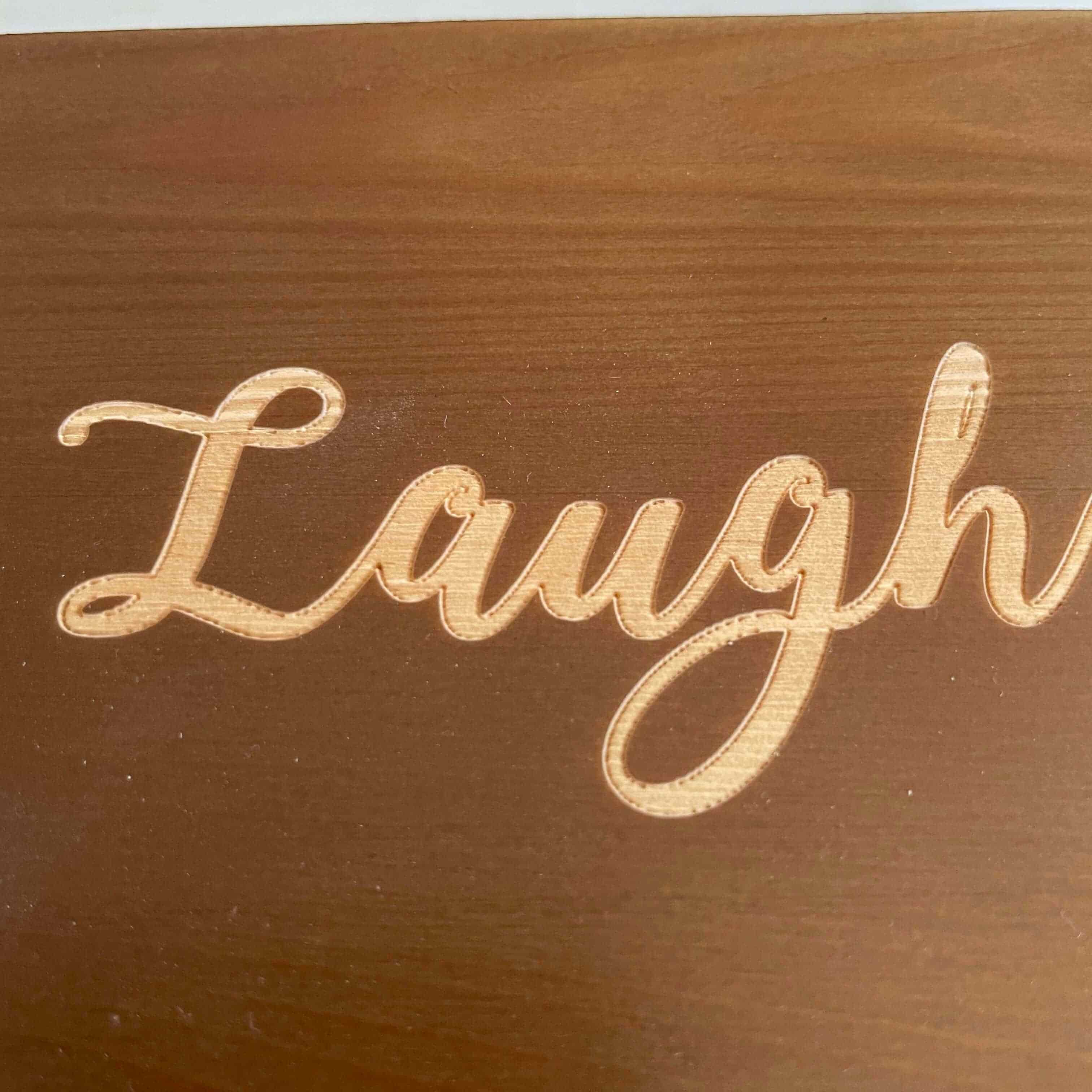 Laser engraving example