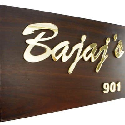 Metal nameplate example