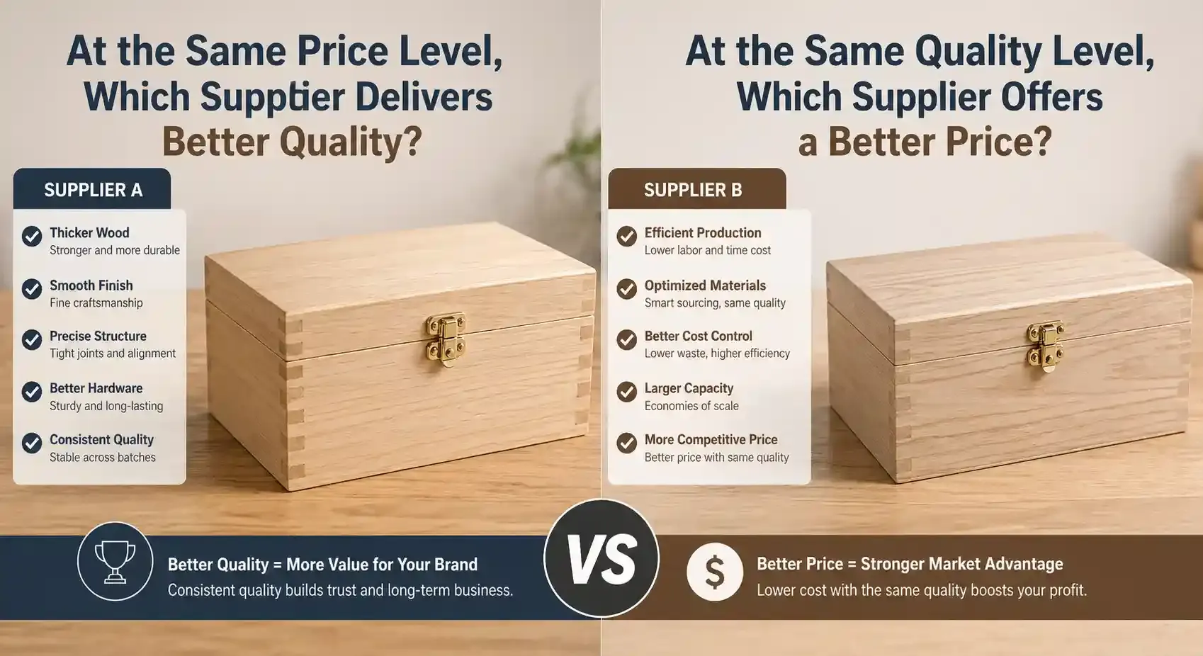 Same Price vs Same Quality – The Smart Way to Compare Custom Wood Products Suppliers
