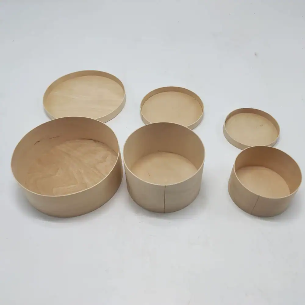 Wholesale Round Birch Wood Box for Custom Bakery & Gift Packaging