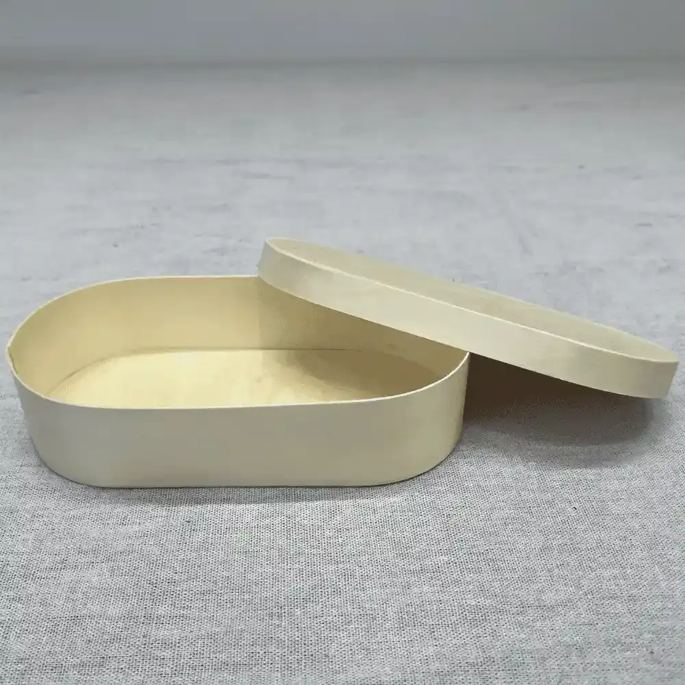 Wholesale Custom Oval Wood Veneer Packaging Box for Cheese and Gifts