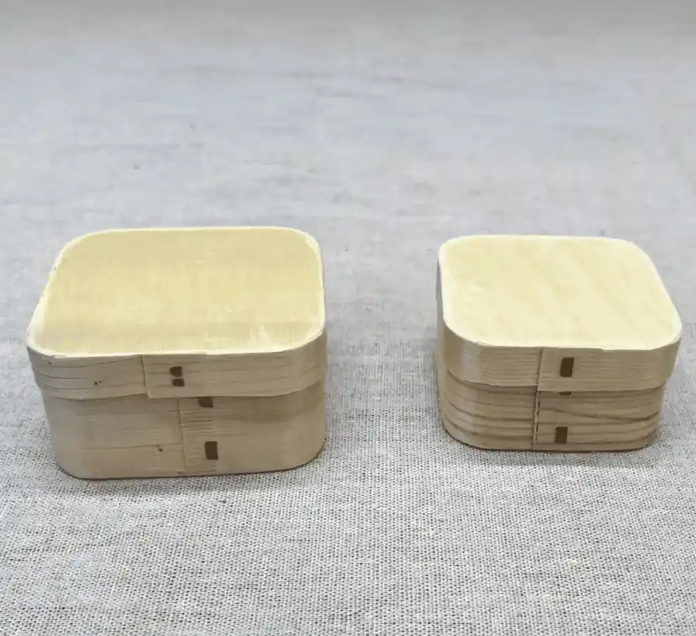 Wholesale Square Pine Wood Cake Box for Basque Cheese and Mousse Packaging