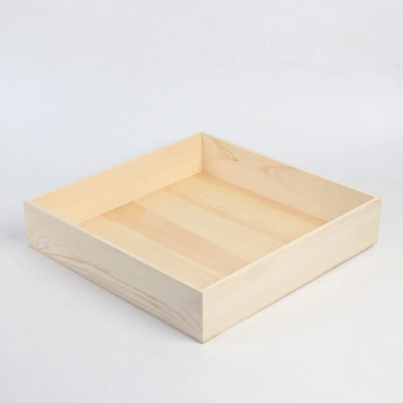 Custom Square Open Top Wooden Boxes 3
