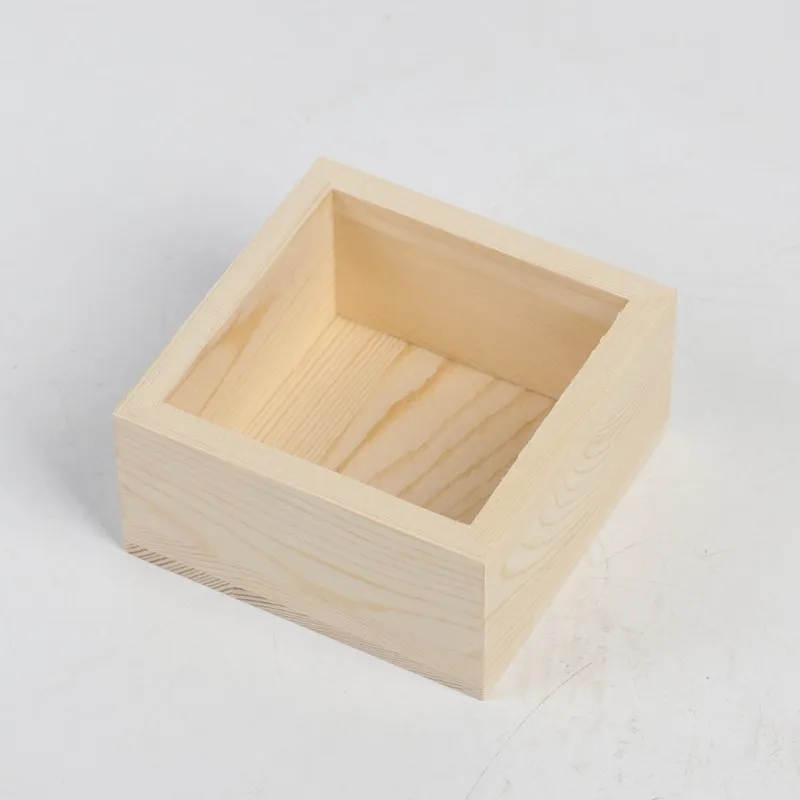 Custom Square Open Top Wooden Boxes 4