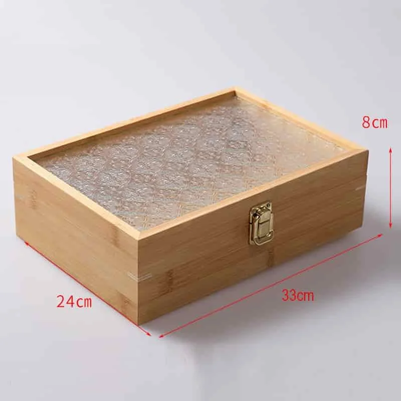 Begonia Flower Glass Hinged Lid Wooden Boxes 10
