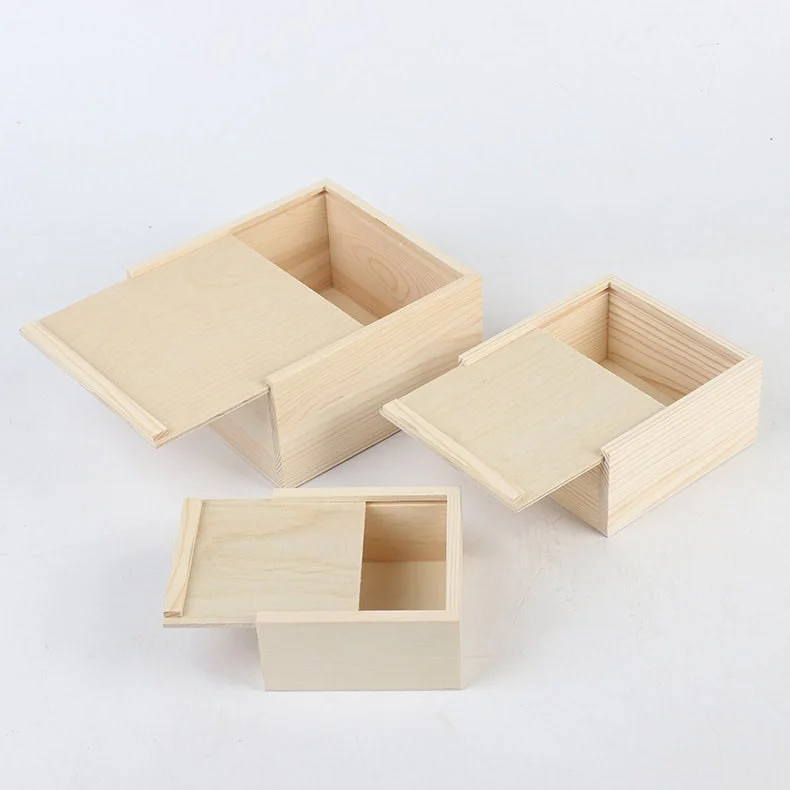 Custom Sliding Lid Wooden Storage Boxes 4