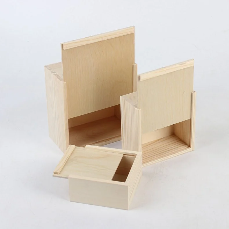 Custom Sliding Lid Wooden Storage Boxes 2