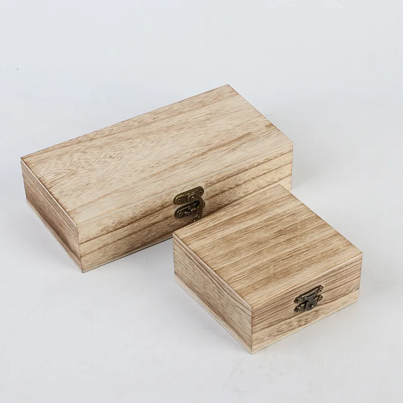 Custom Charred Paulownia Wood Storage Box