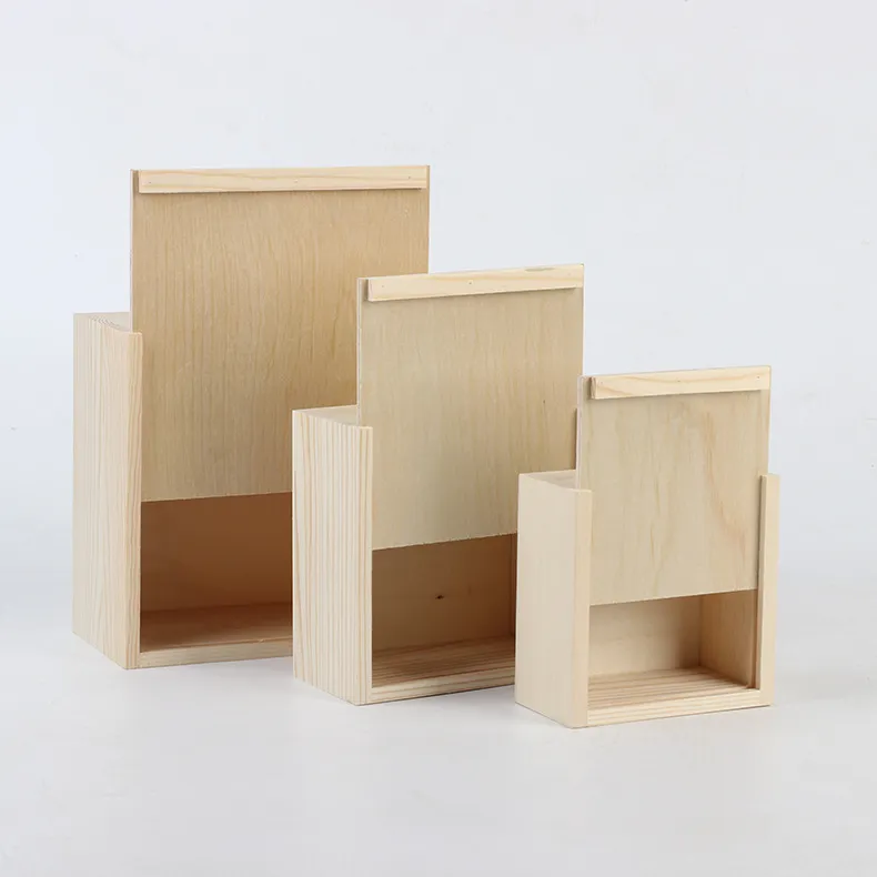 Custom Sliding Lid Wooden Storage Boxes