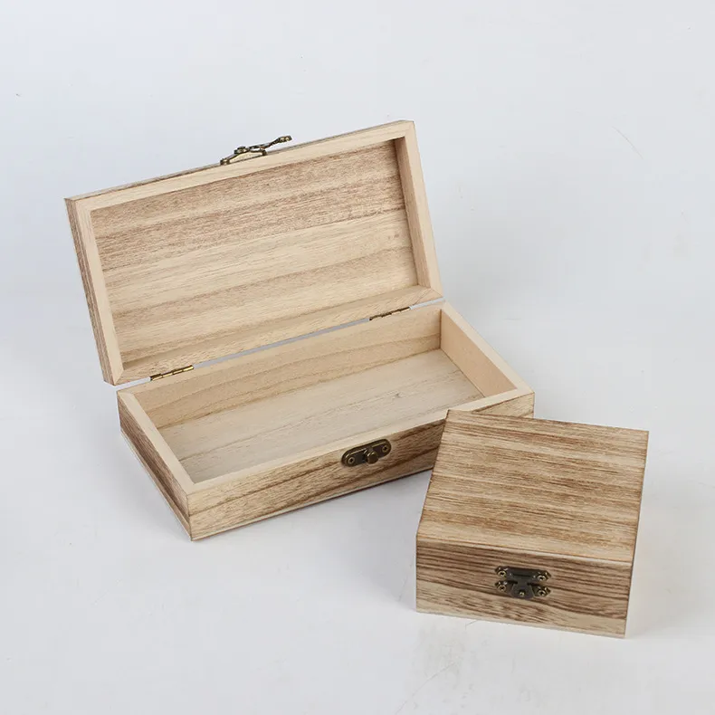 Custom Charred Paulownia Wood Storage Box 2