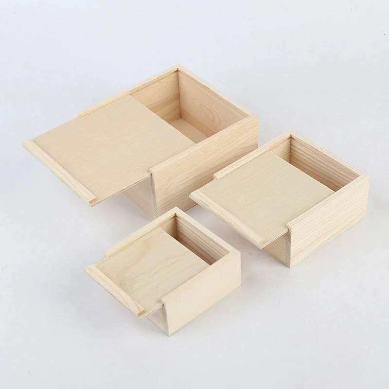 Custom Sliding Lid Wooden Storage Boxes 3