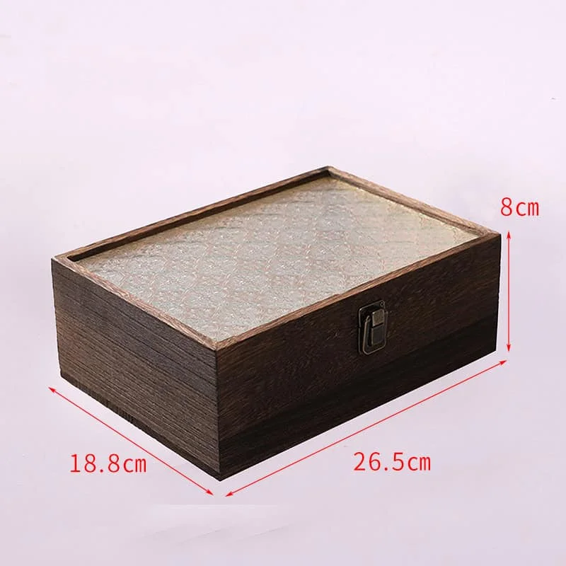 Begonia Flower Glass Hinged Lid Wooden Boxes 3