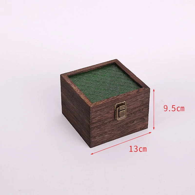 Begonia Flower Glass Hinged Lid Wooden Boxes 9