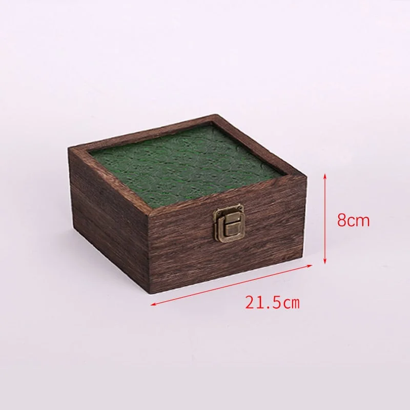 Begonia Flower Glass Hinged Lid Wooden Boxes 8