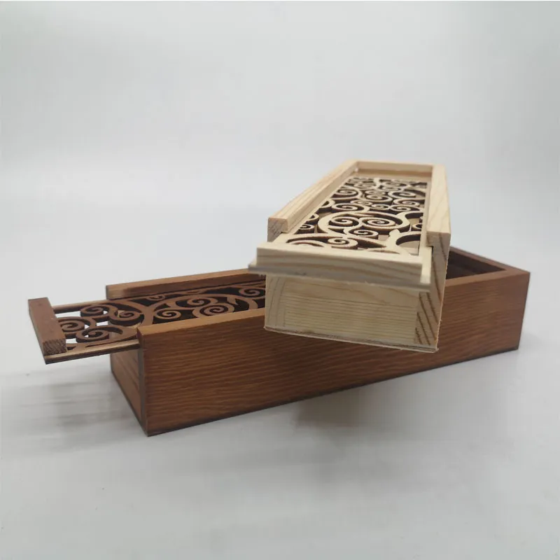 Wooden Decorative Gift Box with Intricate Swirl Carving – Premium Packaging for Special Occasions 2