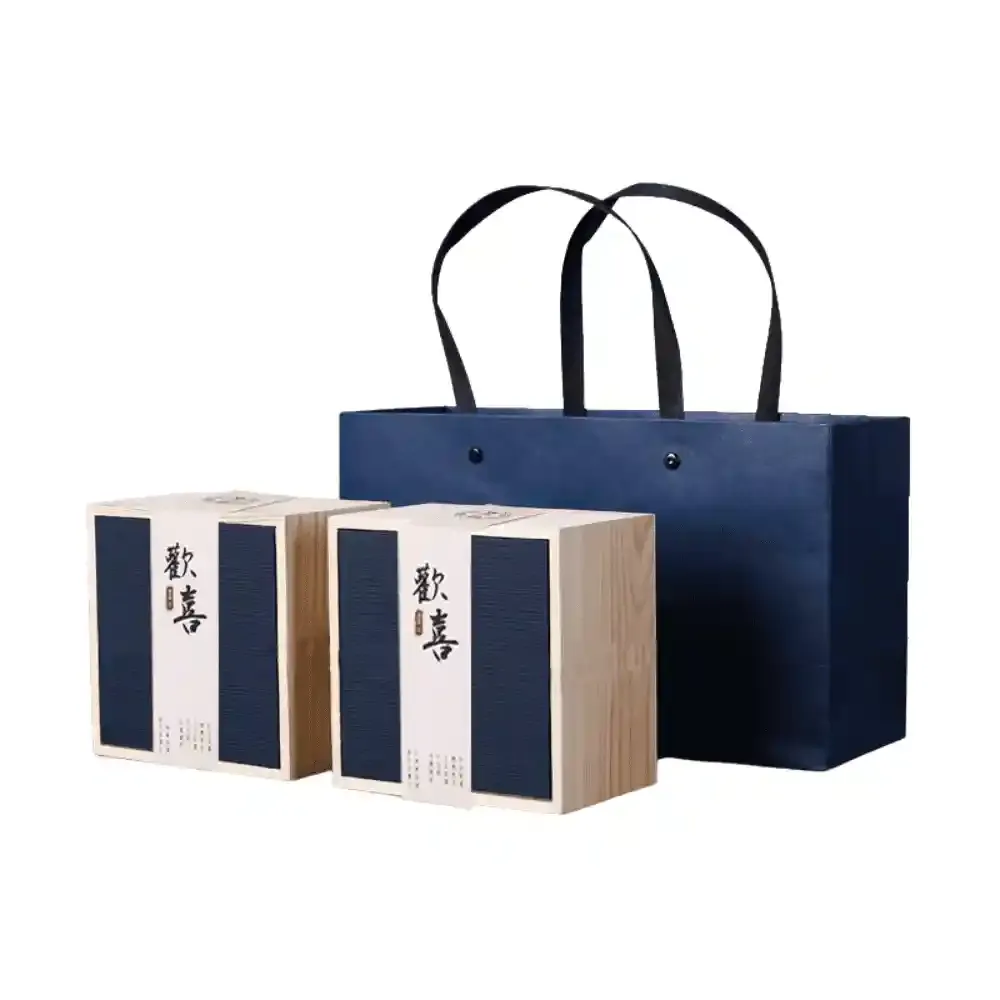 Custom Wooden Gift Box with Paper Cover Lid – Personalized Packaging for Special Occasions 2