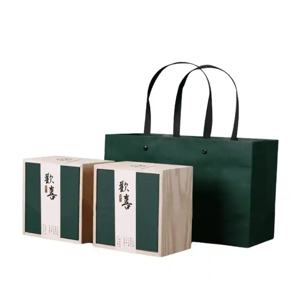 Custom Wooden Gift Box with Paper Cover Lid – Personalized Packaging for Special Occasions 4