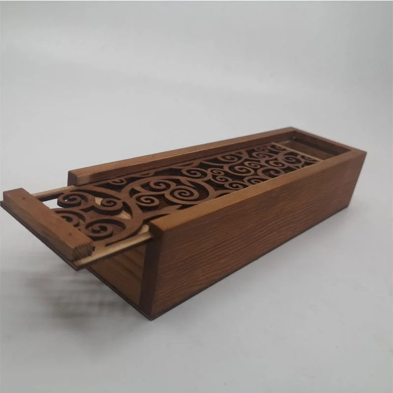 Wooden Decorative Gift Box with Intricate Swirl Carving – Premium Packaging for Special Occasions 4