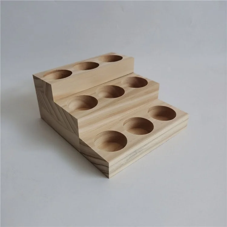 3-Tier Wooden Essential Oil Display Stand – 12-Slot Bottle Organizer Rack 5