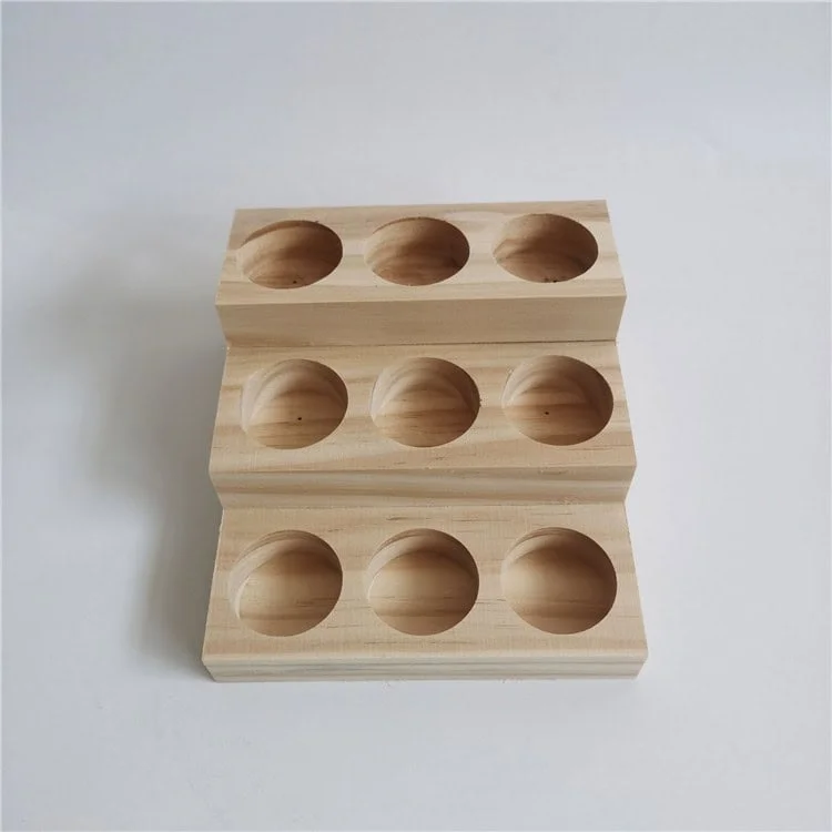 3-Tier Wooden Essential Oil Display Stand – 12-Slot Bottle Organizer Rack 6