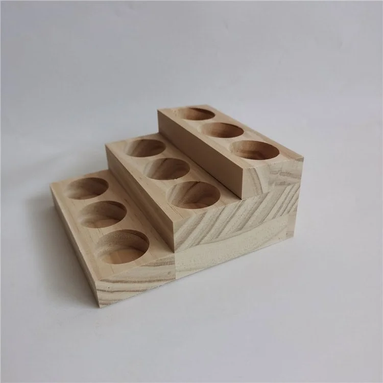 3-Tier Wooden Essential Oil Display Stand – 12-Slot Bottle Organizer Rack 7