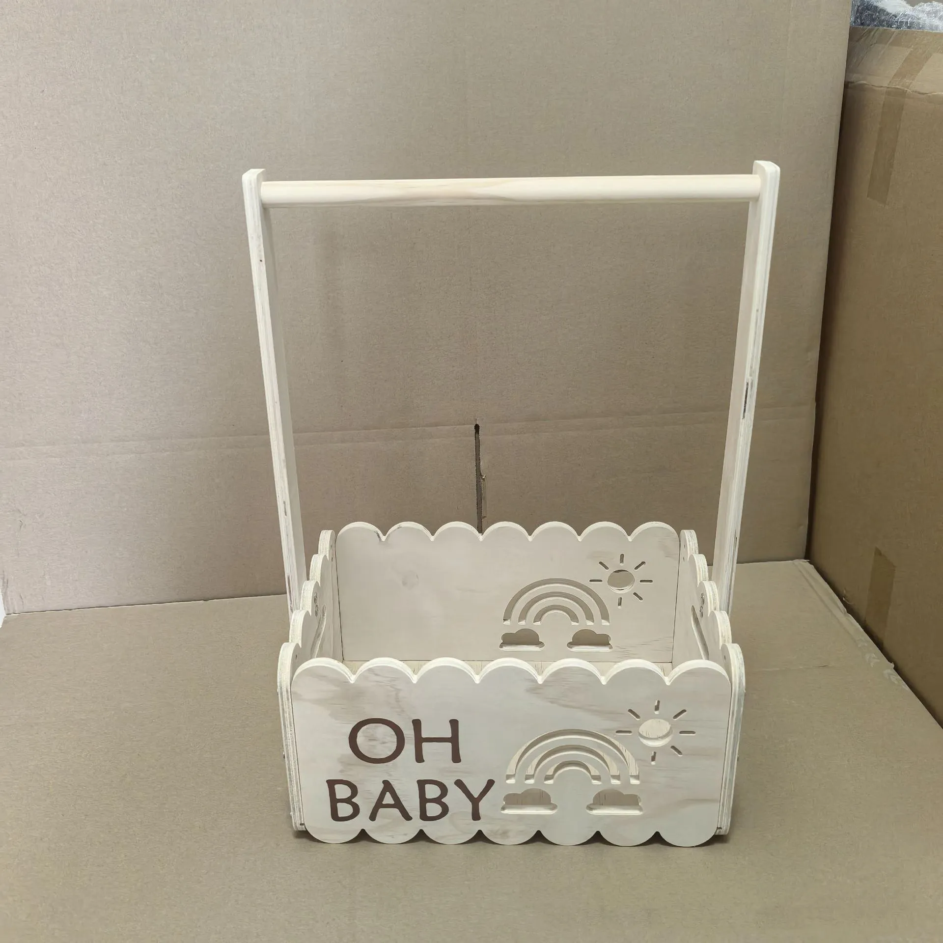 Wooden Baby Storage Box – Organizer for Baby Clothes, Toys & Newborn Gift Packaging 2