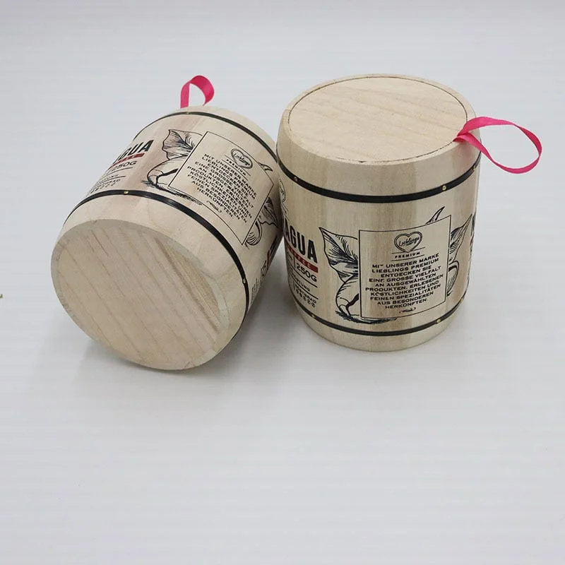 Custom Wooden Coffee Barrel Box – Nicaragua Print 3