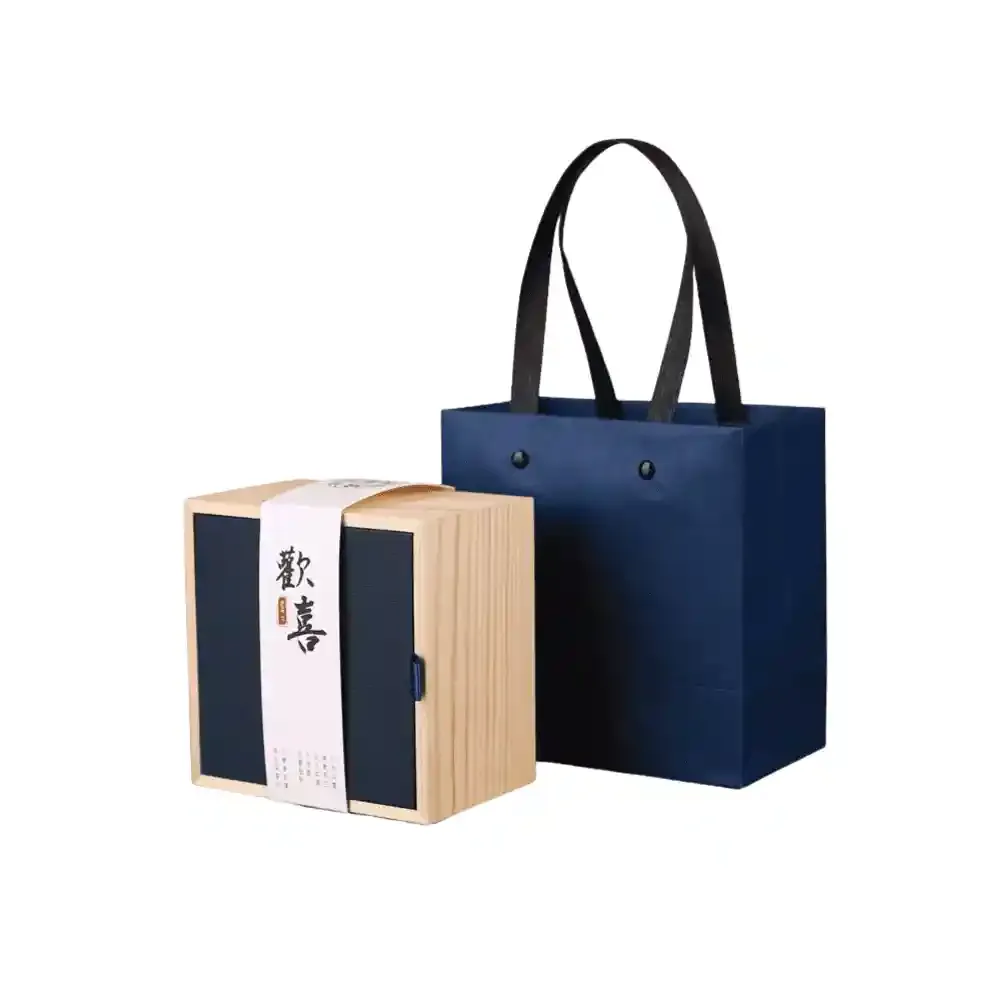 Custom Wooden Gift Box with Paper Cover Lid – Personalized Packaging for Special Occasions 7
