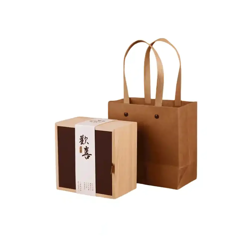 Custom Wooden Gift Box with Paper Cover Lid – Personalized Packaging for Special Occasions 8