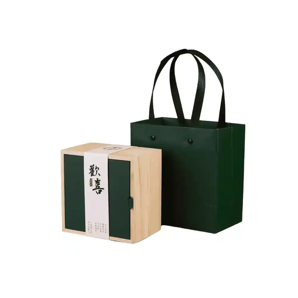 Custom Wooden Gift Box with Paper Cover Lid – Personalized Packaging for Special Occasions 9