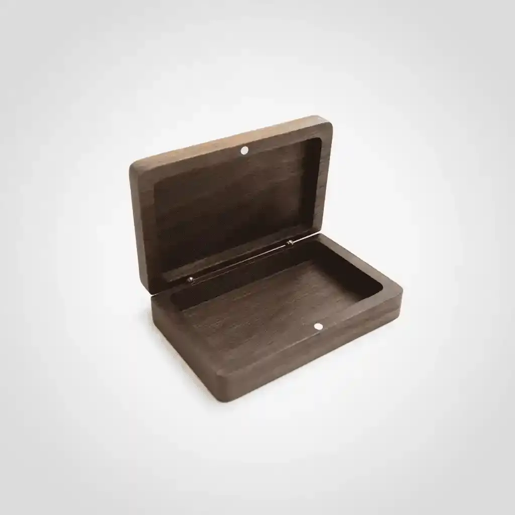 Walnut Portable Storage Box for Cards, Lipsticks, and Jewelry 3