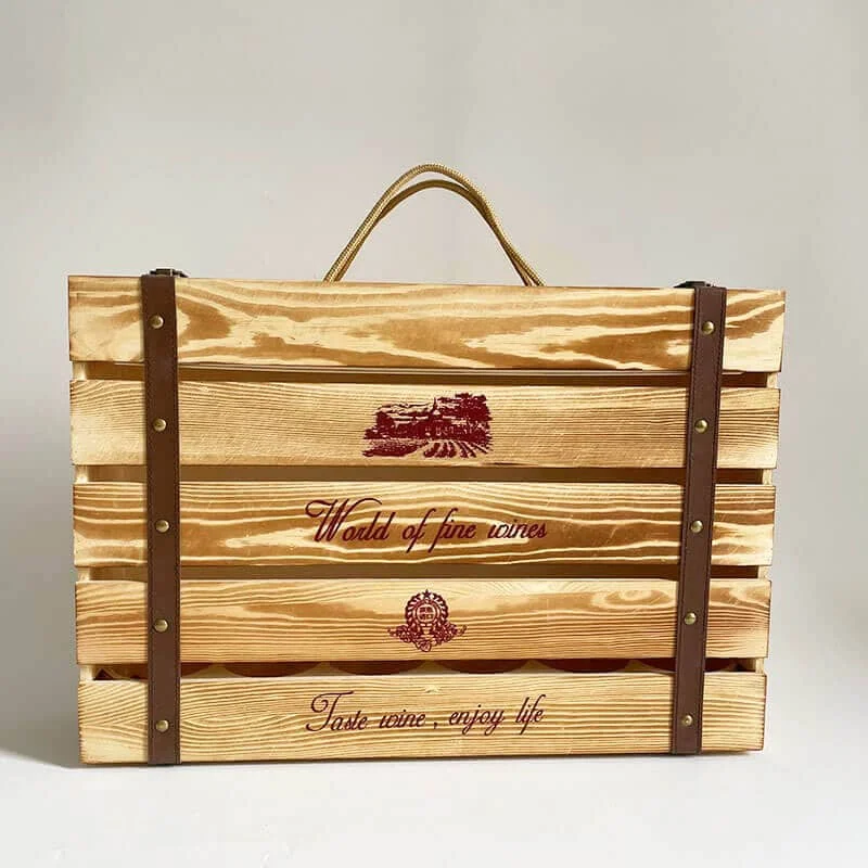 6 Bottle Wooden Wine Crate Wholesale Supplier for Bulk Orders