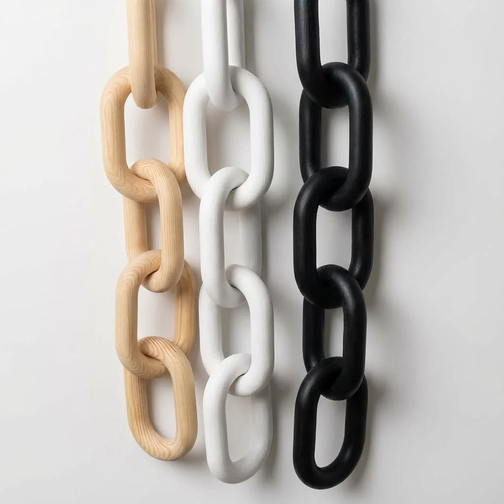 Wooden Chain Link Ornament