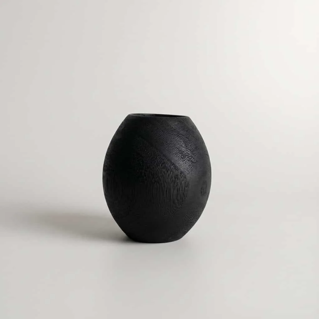 Customizable Retro Wooden Oval Mini Vase for Desktop Decor 4