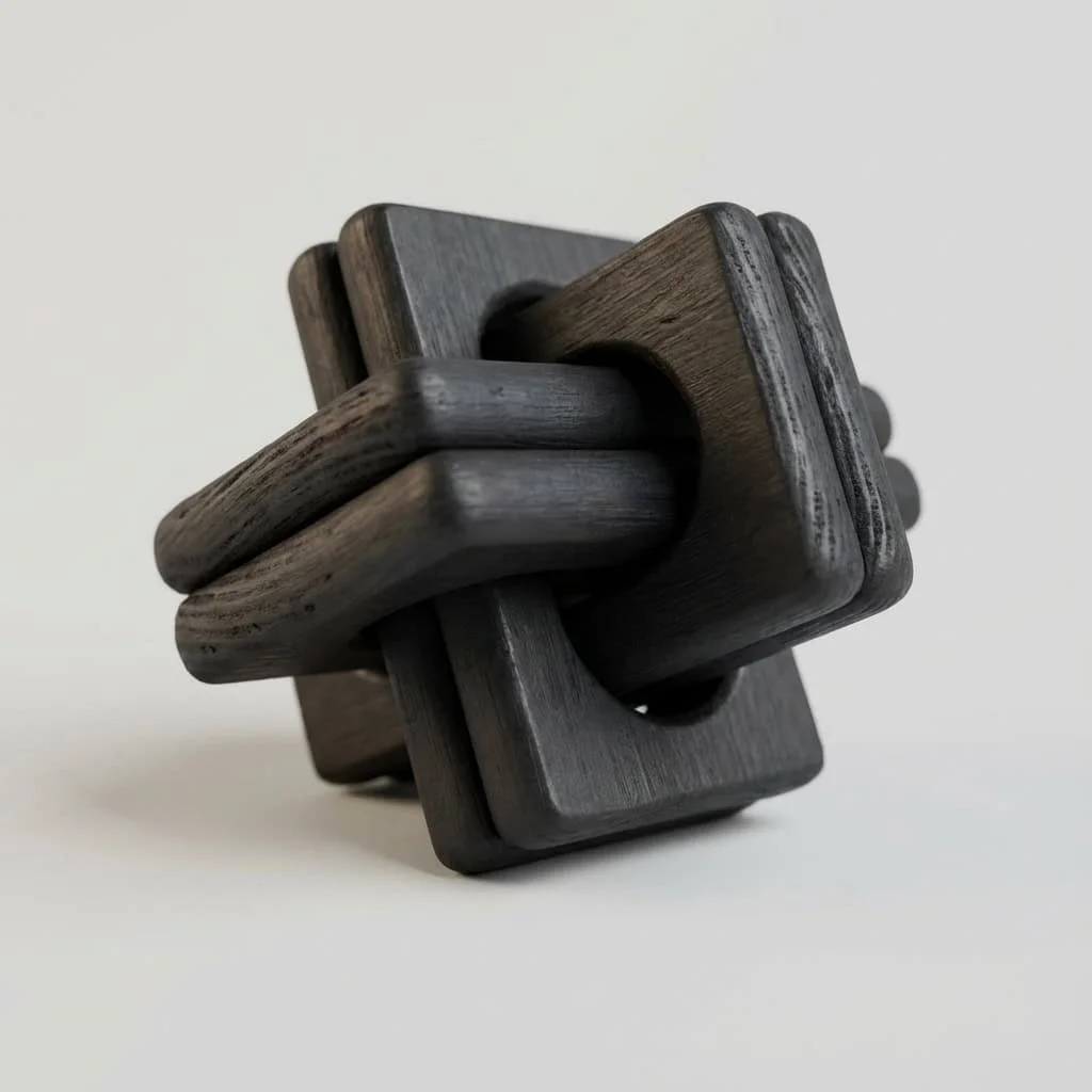Solid Wood Interlocking Knot Decor 2
