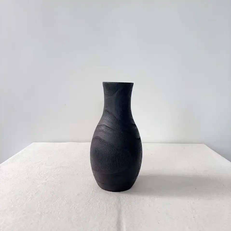 Modern Minimalist Decorative Wooden Vase for Home Decor and Flower Arrangements 4