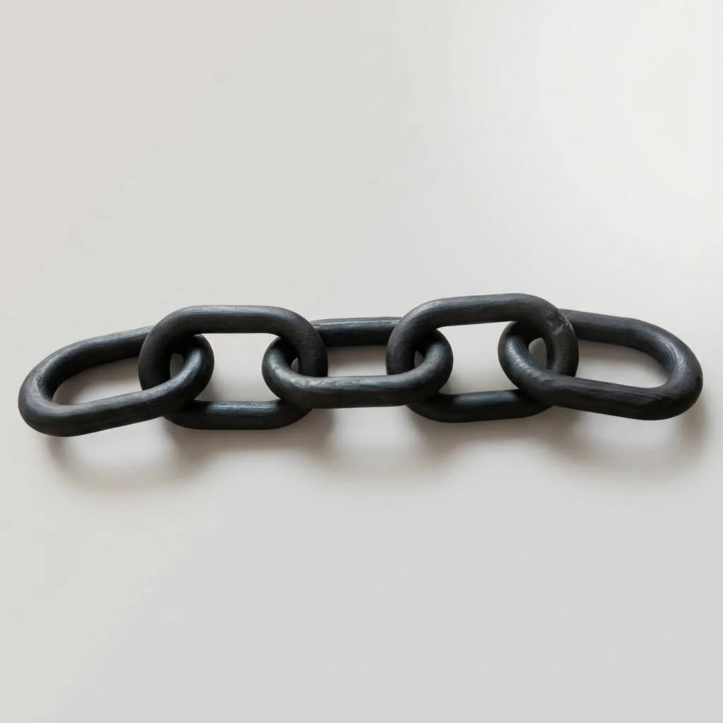 Wooden Chain Link Ornament 2