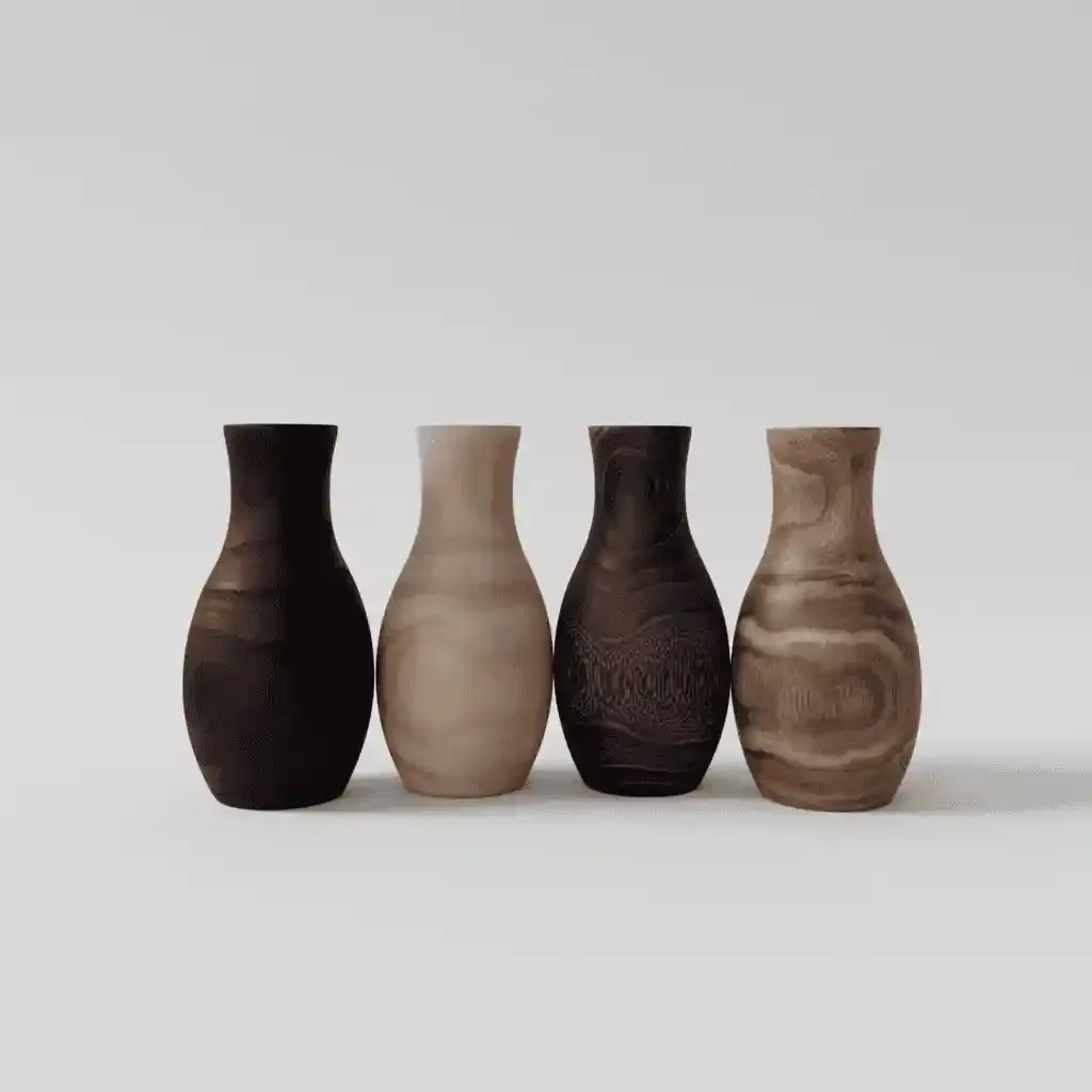 Modern Minimalist Decorative Wooden Vase for Home Decor and Flower Arrangements 5