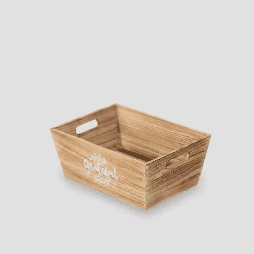 Versatile Wooden Storage Organizer Bin for Desktop, Office, Kitchen & Snacks 5