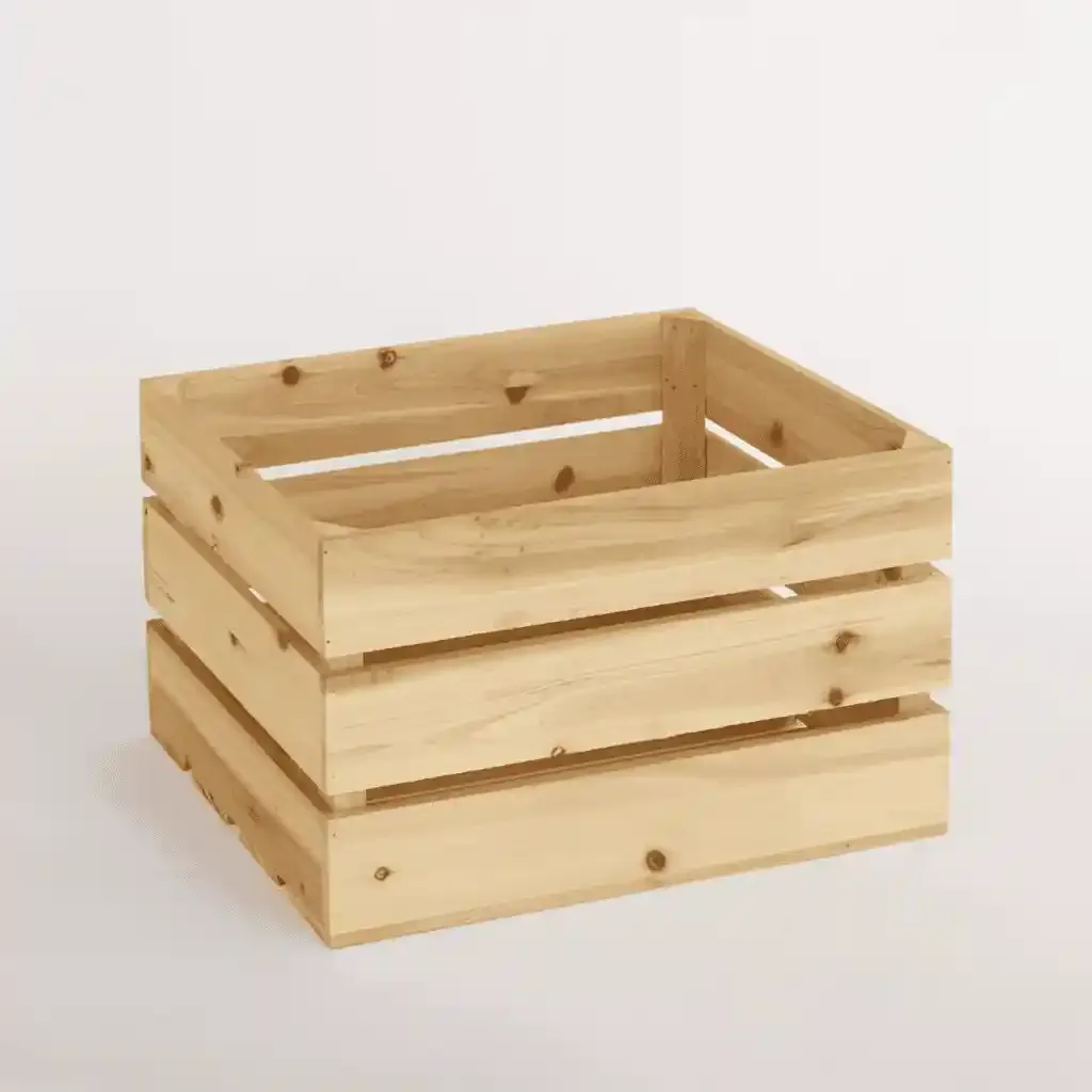Solid Wood Farmhouse Crates for Storage and Display — Vintage Style 5