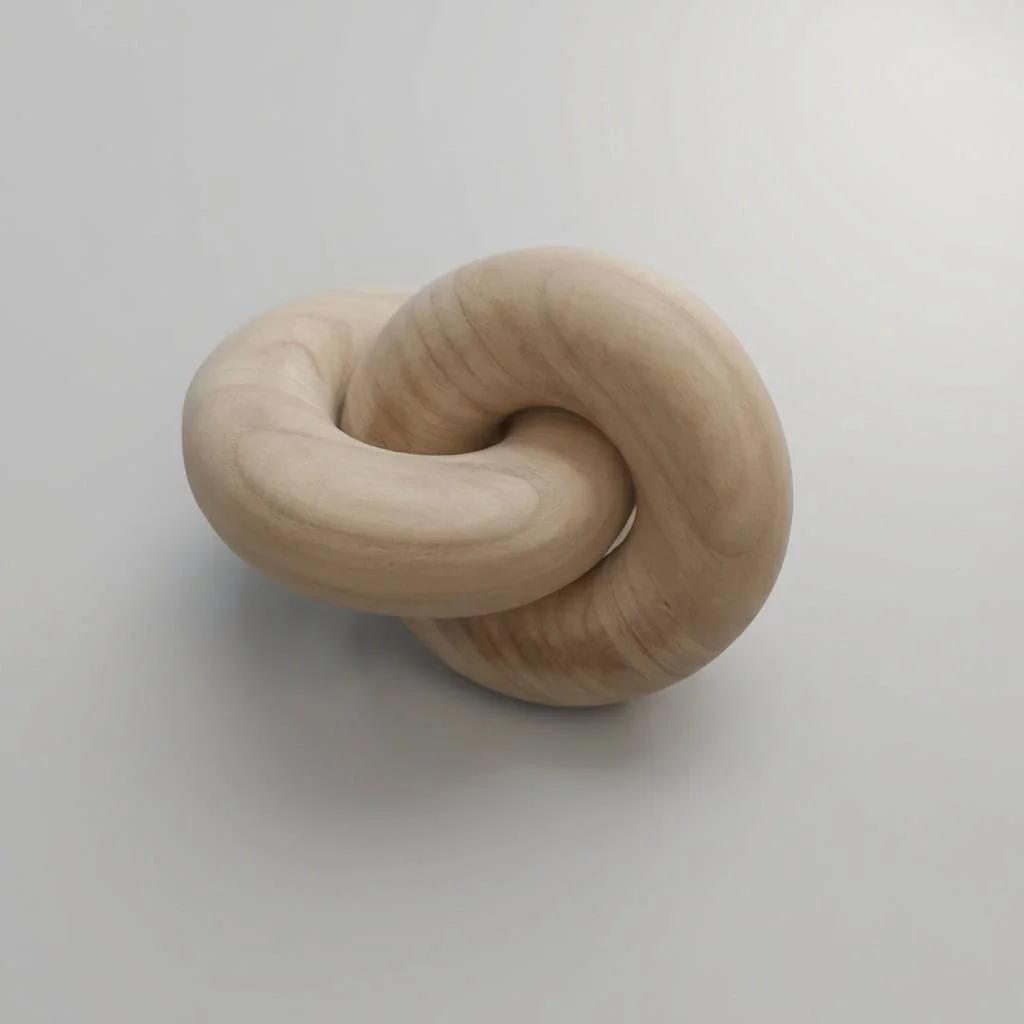 Paulownia Wood Interlocking Chain Link Decor for Hotel & Home 4