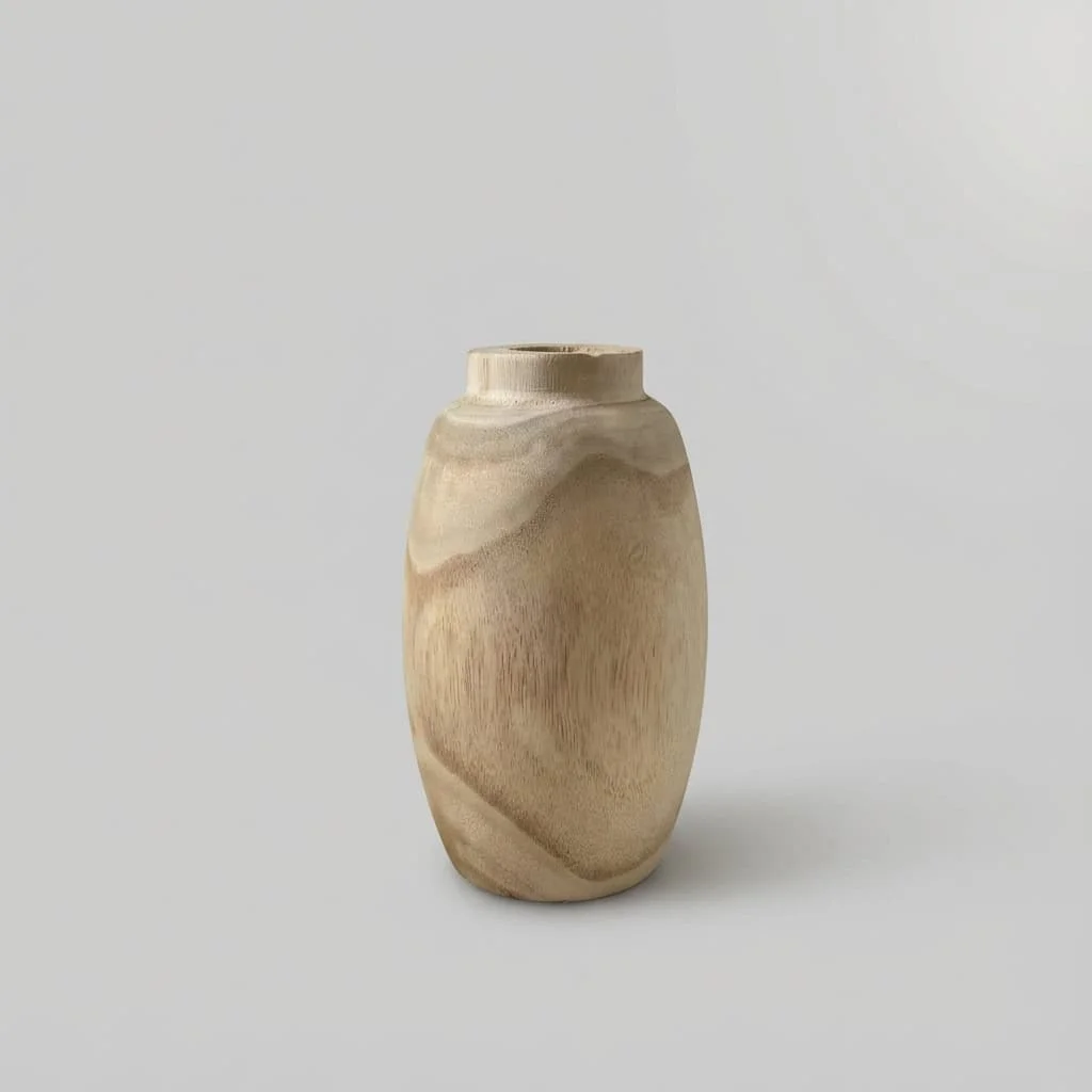 Paulownia Wood Vase for Home Decor and Floral Arrangements 3