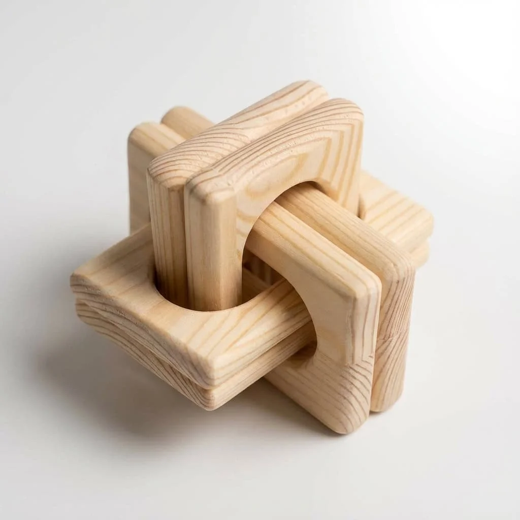 Solid Wood Interlocking Knot Decor 4