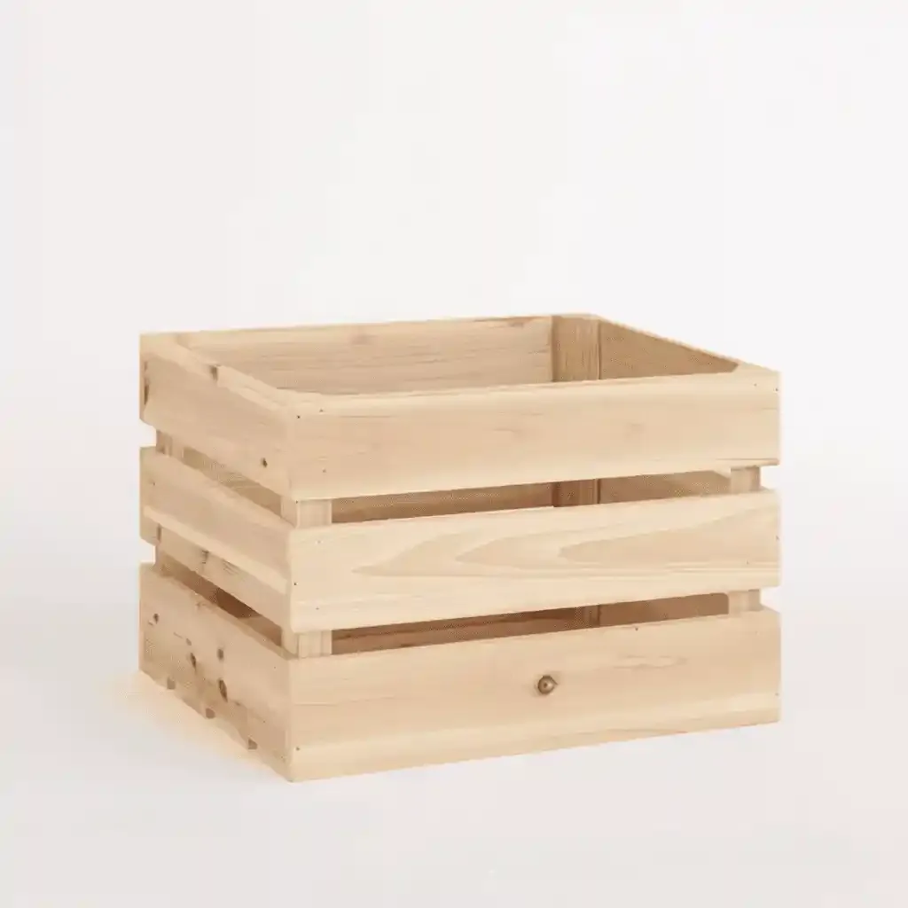 Solid Wood Farmhouse Crates for Storage and Display — Vintage Style 4