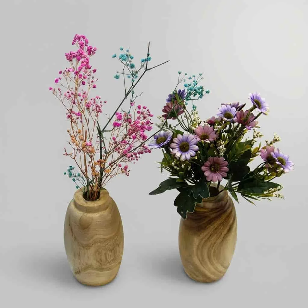 Paulownia Wood Vase for Home Decor and Floral Arrangements 4