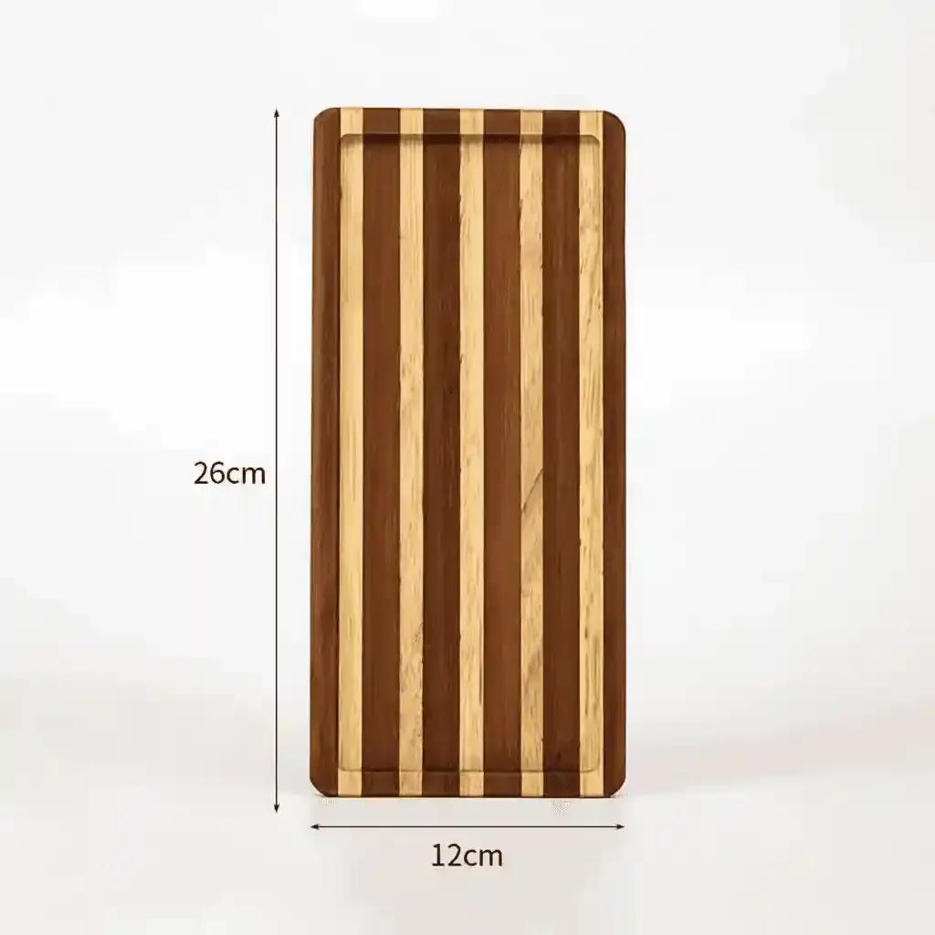 Irregular Striped Wooden Serving Trays for Breakfast, Snacks, Desserts & Fruits 9