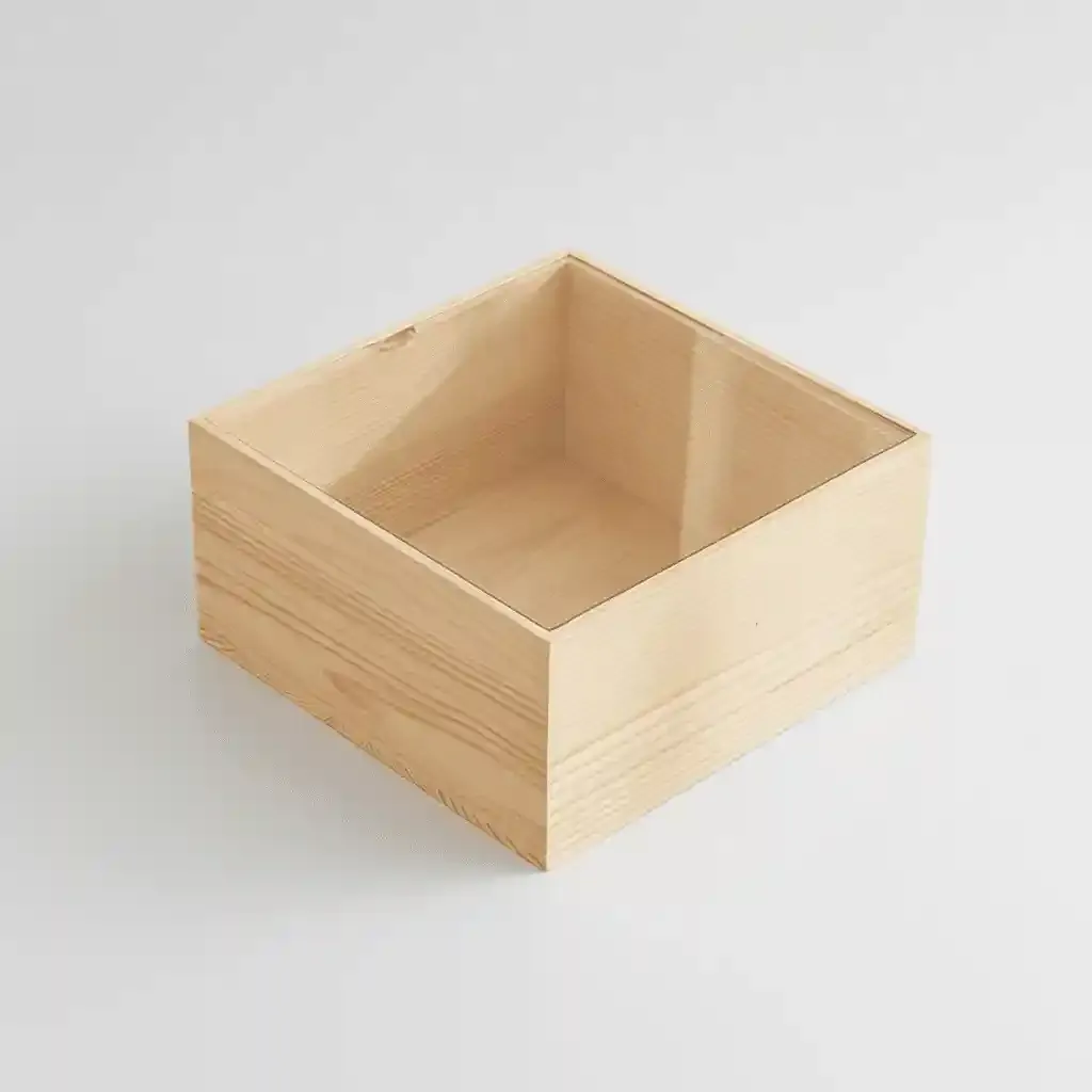 Solid Wood Mooncake Packaging Box with Fabric Lid 5